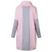 Oversized Women Irregular Hem Tie Collar Coat Casual Knitted Patchwork Female Zip-up Sweatshirts Fashion Outwear Streetwear