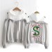 Riverdale South Side Serpents Hoodies Southside Serpents Sweatshirts Women Long Sleeve Off-Shoulder Exclusive Hooded Clothes