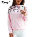 Rogi Floral Print Hoodies Women Pullovers 2019 Spring Harajuku Jumper Thin Sweatshirt Tops Casual O-Neck Tracksuit Plus Size Top