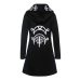 Rosetic Hoodies  Gothic Casual Cool Chic Black Plus Size Women Sweatshirts Loose  Cotton Hooded Plain Print Female Punk Hoodies