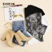 SHEIN Color Block Snake Skin Sweatshirt Preppy Round Neck Long Sleeve Pullovers Women Autumn Multicolor Sweatshirts