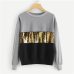 SHEIN Multicolor Contrast Cut and Sew Sequin Sweatshirt Casual Colorblock Long Sleeve Pullovers Women Autumn Sweatshirts