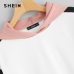 SHEIN Multicolor Elegant Color Block Letter Print Pullovers Hooded Sweatshirt 2018 Autumn Minimalist Women Sweatshirts