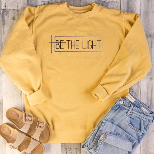 Skuggnas Be The Light Fashion Sweatshirt Long Sleeve Casual Tops Unisex Faith Jumper Harajuku Streetwear Casual Tops drop ship