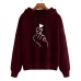 Sweatshirts 2019 Print Womens Long Sleeve Hoody  Jumper Pullover Top Blouse Women's Sweatshirt Poleron Sudadera Con Capucha L711