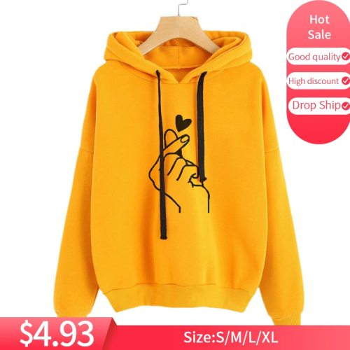 Sweatshirts 2019 Print Womens Long Sleeve Hoody  Jumper Pullover Top Blouse Women's Sweatshirt Poleron Sudadera Con Capucha L711