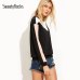 SweatyRocks Color Block Drop Shoulder Sweatshirt Womens Round Neck Long Sleeve Sporting Pullovers Sweatshirt  Fall Casual Top