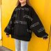 Ulzzang winter women's sweatshirt Harajuku letter printing hooded sweatshirt bf long-sleeved loose Pullovers sweatshirt