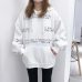 Ulzzang winter women's sweatshirt Harajuku letter printing hooded sweatshirt bf long-sleeved loose Pullovers sweatshirt