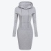 Velvet Hooded Hoodies Dress Women 2019 Autumn Winter Sweatshirts Long Sleeve Hoodies Pockets Sweatshirt Hoody Pullovers Dresses