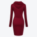 Velvet Hooded Hoodies Dress Women 2019 Autumn Winter Sweatshirts Long Sleeve Hoodies Pockets Sweatshirt Hoody Pullovers Dresses