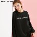 Vero Moda Women's 2019  ins style round neck drop shoulder loose sweatshirt Hoodie | 318433511