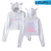 WEJNXIN Kpop Blackpink Hoodies Women Team Member Member Name Printed Sweatshirt Korean Style Blackpink Fans Sexy Navel Hoodie