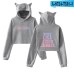 WEJNXIN Kpop Blackpink Hoodies Women Team Member Member Name Printed Sweatshirt Korean Style Blackpink Fans Sexy Navel Hoodie