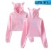 WEJNXIN Kpop Blackpink Hoodies Women Team Member Member Name Printed Sweatshirt Korean Style Blackpink Fans Sexy Navel Hoodie