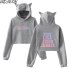 WEJNXIN Kpop Blackpink Hoodies Women Team Member Member Name Printed Sweatshirt Korean Style Blackpink Fans Sexy Navel Hoodie