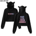 WEJNXIN Kpop Blackpink Hoodies Women Team Member Member Name Printed Sweatshirt Korean Style Blackpink Fans Sexy Navel Hoodie