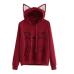 Winter Pullover Sweatshirts Women Cat Kawaii Poleron Mujer 2019 Kangaroo Pocket Hoodie School Korean Streetwear Oversized Hoodie