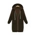 Wipalo 2019 Autumn Winter Casual Women Long Hoodies Sweatshirt Coat Zip Up Outerwear Hooded Jacket Plus Size Outwear Tops