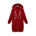 Wipalo 2019 Autumn Winter Casual Women Long Hoodies Sweatshirt Coat Zip Up Outerwear Hooded Jacket Plus Size Outwear Tops