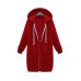 Wipalo Autumn Winter Coat Women 2019  Casual Long Zipper Hooded Jacket Hoodies Sweatshirt Vintage Plus Size Outwear Coat 5XL