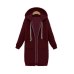 Wipalo Autumn Winter Coat Women 2019  Casual Long Zipper Hooded Jacket Hoodies Sweatshirt Vintage Plus Size Outwear Coat 5XL