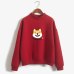 Women Harajuku Hoodies Fleece Autumn Kawaii Cute Japanese Anime Shiba Innu Pullover Kpop Sweatshirt Moletom sudadera mujer