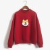 Women Harajuku Hoodies Fleece Autumn Kawaii Cute Japanese Anime Shiba Innu Pullover Kpop Sweatshirt Moletom sudadera mujer