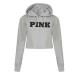 Women Oversized Hoodies Jumper Sweatshirt Female Pink Cropped Top Winter Kawaii Harajuku Letter Loose Pullover