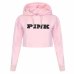 Women Oversized Hoodies Jumper Sweatshirt Female Pink Cropped Top Winter Kawaii Harajuku Letter Loose Pullover