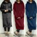 Women's Casual Loose Long Hoodies Sweatshirt Outerwear Jacket Tunic Coat Dress