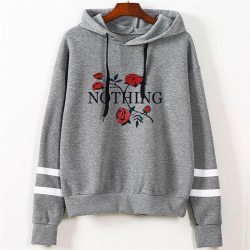 Women's Fashion Sweatshirt Womens Autumn Nothing Print Long Sleeve Hoodie Sweatshirt Jumper Hooded Pullover Tops dropshipping