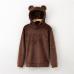 Women's Flannel Hoodies Sweatshirts Lovely With Bears Ears Solid Warm Hoodie Autumn Winter Casual Campus Pullovers Coat