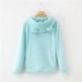 Women's Flannel Hoodies Sweatshirts Lovely With Bears Ears Solid Warm Hoodie Autumn Winter Casual Campus Pullovers Coat