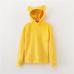 Women's Flannel Hoodies Sweatshirts Lovely With Bears Ears Solid Warm Hoodie Autumn Winter Casual Campus Pullovers Coat