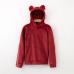 Women's Flannel Hoodies Sweatshirts Lovely With Bears Ears Solid Warm Hoodie Autumn Winter Casual Campus Pullovers Coat