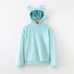 Women's Flannel Hoodies Sweatshirts Lovely With Bears Ears Solid Warm Hoodie Autumn Winter Casual Campus Pullovers Coat