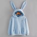 Womens Rabbit Ear Girl Long Sleeve Hoodies Sweatshirt Autumn Winter Cotton Hooded Coat Lovely Female Bunny Hoodies