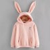 Womens Rabbit Ear Girl Long Sleeve Hoodies Sweatshirt Autumn Winter Cotton Hooded Coat Lovely Female Bunny Hoodies