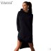 YIMOSI Women Pockets Pullover Svitshot 2019 Casual Hoodies Women Tracksuit Hoodies Sweatshirt Female Slim Hoody Dress