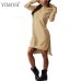 YIMOSI Women Pockets Pullover Svitshot 2019 Casual Hoodies Women Tracksuit Hoodies Sweatshirt Female Slim Hoody Dress