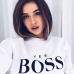 Yes Boss Letter Hoodies Cotton Basic Student BF Style Pullovers Sports Loose Tops Long Sleeve Outwear Street Girls Sweatshirts