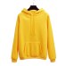 Zuolunouba 2018 winter Casual Fleece women Hoodies Sweatshirts long sleeve yellow girl Pullovers loose Hooded Female thick coat