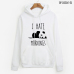 brand tracksuis fashion women long sleeve hoodies 2019 moleton feminino fleece hoodies Panda I HATE MORNINGS sweatshirt  female