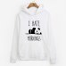 brand tracksuis fashion women long sleeve hoodies 2019 moleton feminino fleece hoodies Panda I HATE MORNINGS sweatshirt  female