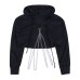 hirigin Women Hoodies Sexy Gothic Punk  Chain Crop Top Hooded Pullover Sweatshirt Cosplay Casual Tops Plus Size