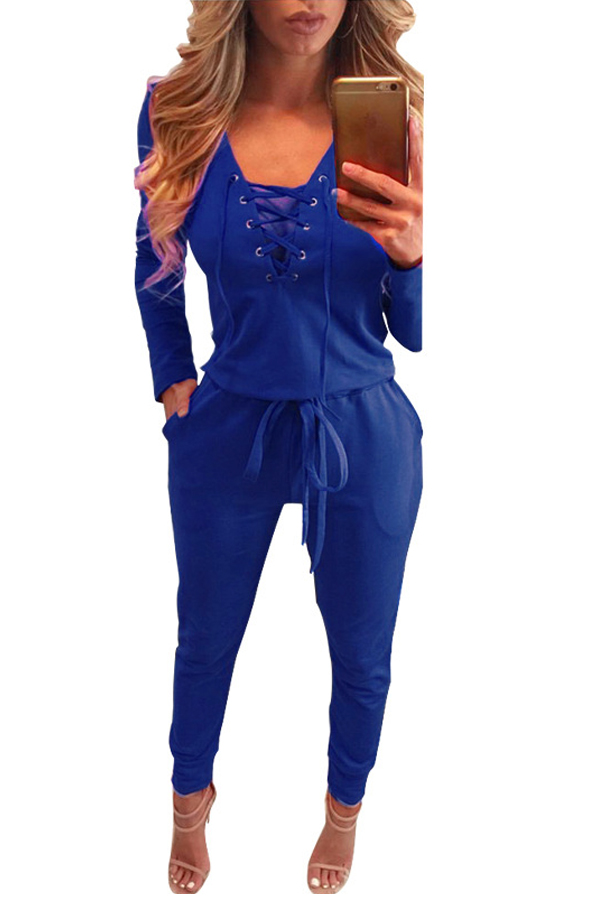  Cotton Blends Solid Regular Jumpsuits