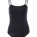 Fashion Spaghetti Strap Sleeveless Black Cotton Blends One-piece Bodysuits Fashion Spaghetti Strap Sleeveless Black Cotton Blends One-piece Bodysuits