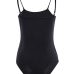 Fashion Spaghetti Strap Sleeveless Black Cotton Blends One-piece Bodysuits Fashion Spaghetti Strap Sleeveless Black Cotton Blends One-piece Bodysuits