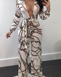  Polyester Print Regular Jumpsuits